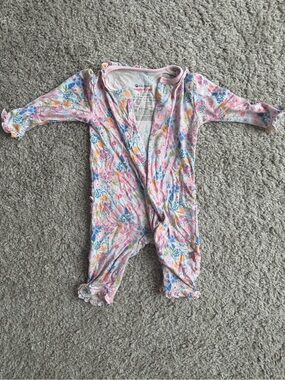 Magnetic Me Floral Ruffle Sleeper - Pink Multicolor